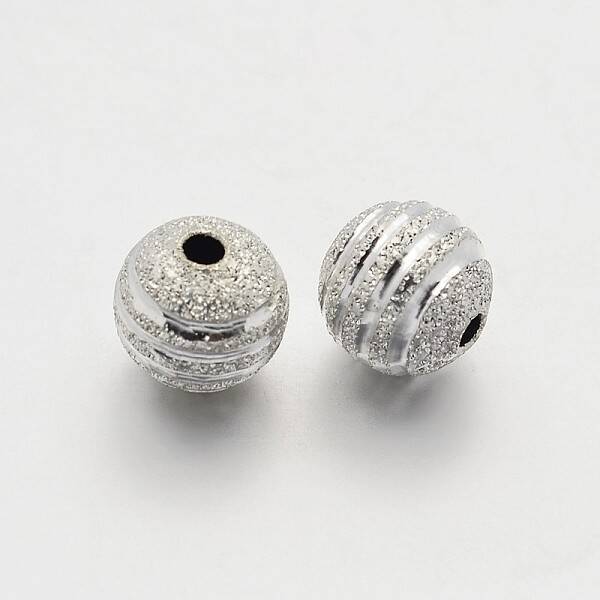 Textured Round Brass Beads