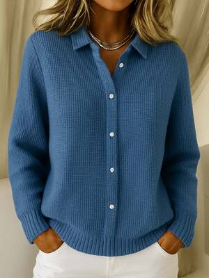 Elaine | Classic Knit Button Cardigan