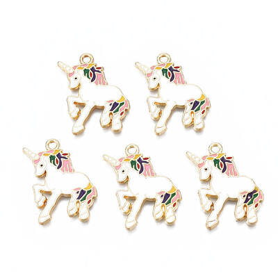 Rack Plating Alloy Enamel Pendants