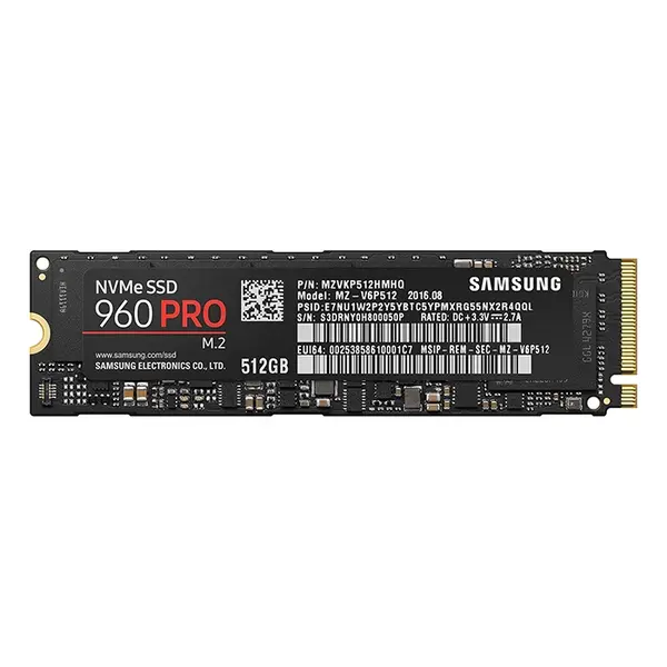 Samsung MZ-V6P512B | 960 PRO Series 512GB M.2 2280 PCI Express NVMe 3.0x4 Multi-Level Cell Solid State Drive