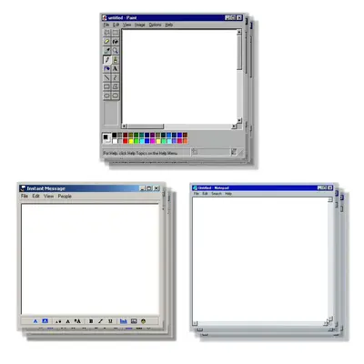 Retro Computer Pattern Sticky Note, 3/4 Counts/set 3x3 Inch Creative Office Sticky Note, School Notepad for Students and Teac...