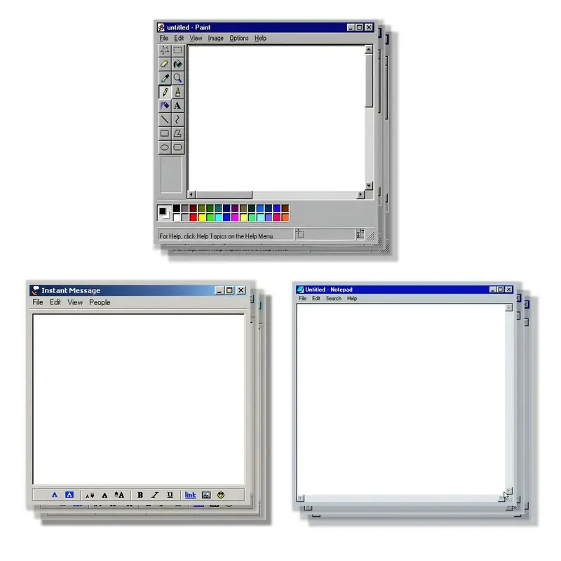 Retro Computer Pattern Sticky Note, 3/4 Counts/set 3x3 Inch Creative Office Sticky Note, School Notepad for Students and Teac...