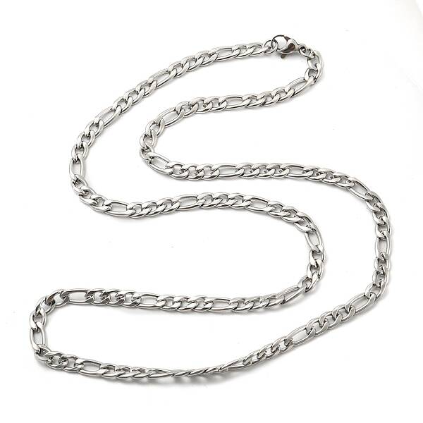 Non-Tarnish 201 Stainless Steel Figaro Chain Necklaces