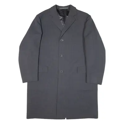FUFFA Mens Overcoat Coat Grey Knit XL