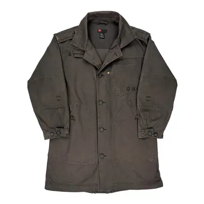 Utility Diesel Oversized Coat - Medium Grey Cotton