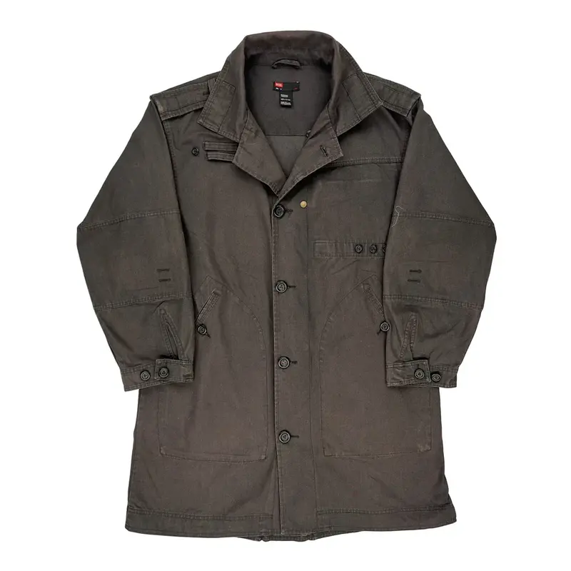 Utility Diesel Oversized Coat - Medium Grey Cotton