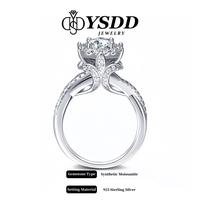 【#363 Amazing Grace】Luxurious Royal Statement Synthetic Moissanite Rings in 925 Sterling Silver 1CT