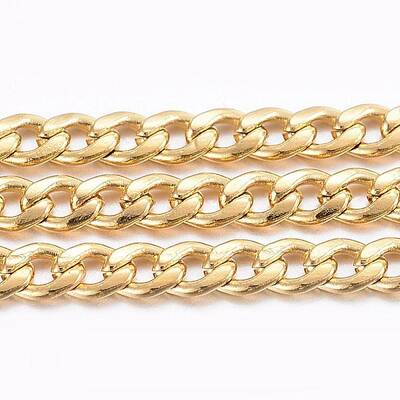 Ion Plating(IP) 304 Stainless Steel Curb Chains