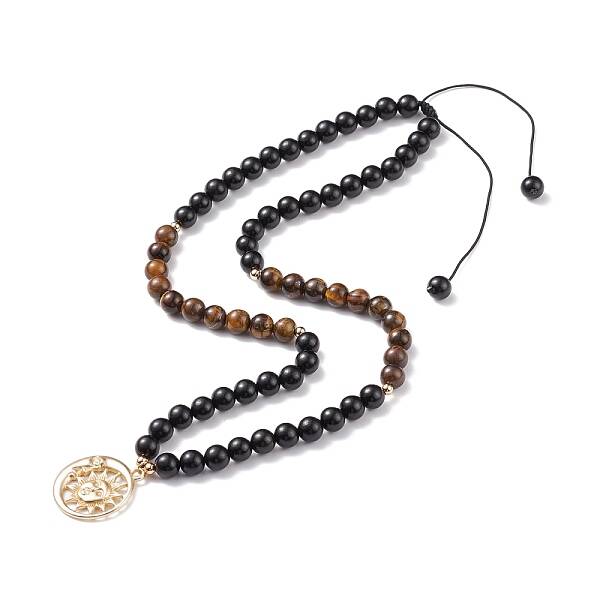 Alloy Moon & Sun Pendant Necklace