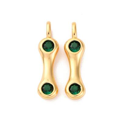 Brass Micro Pave Cubic Zirconia Pendants