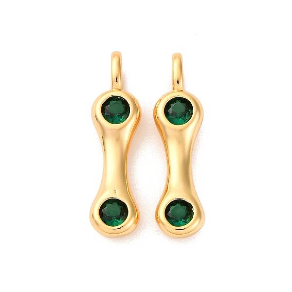 Brass Micro Pave Cubic Zirconia Pendants