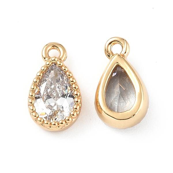Brass Pendants with Clear Glass
