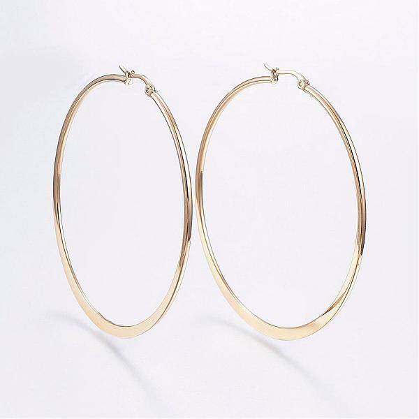 304 Stainless Steel Big Hoop Earrings