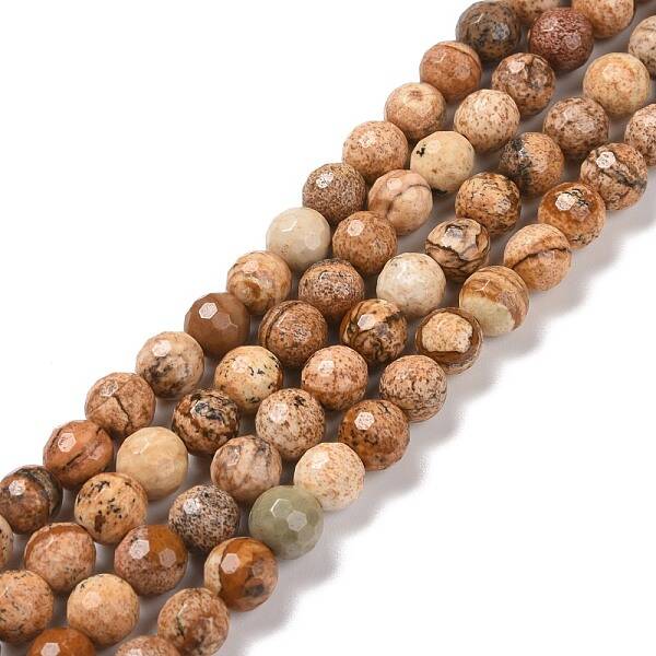 Natural Picture Jasper Beads Strands