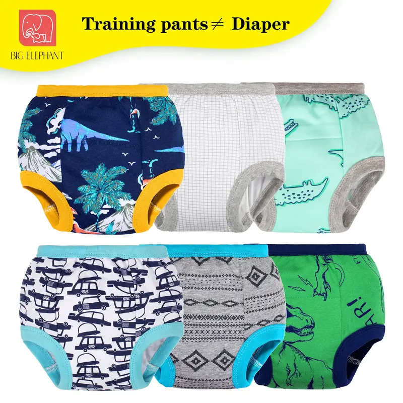 Baby 6 Packs Toddler Training Pants for Boys Girls-Cozy, Fun Designs, 100% Cotton for Easy Toilet Training Reusable & Highly ...