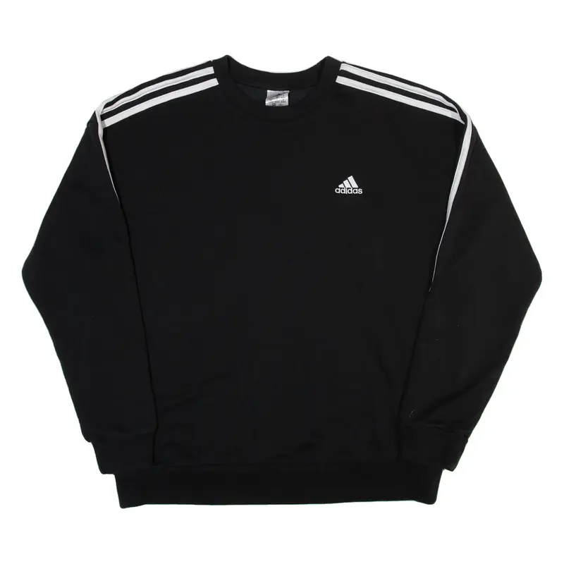 ADIDAS Boys Sweatshirt Black Crew Neck M