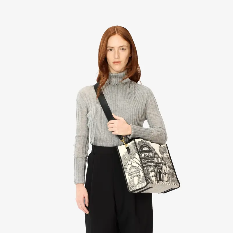 Tote Bag Ma20nm01 Black-White | Color: BLACK WHITE | Size: U