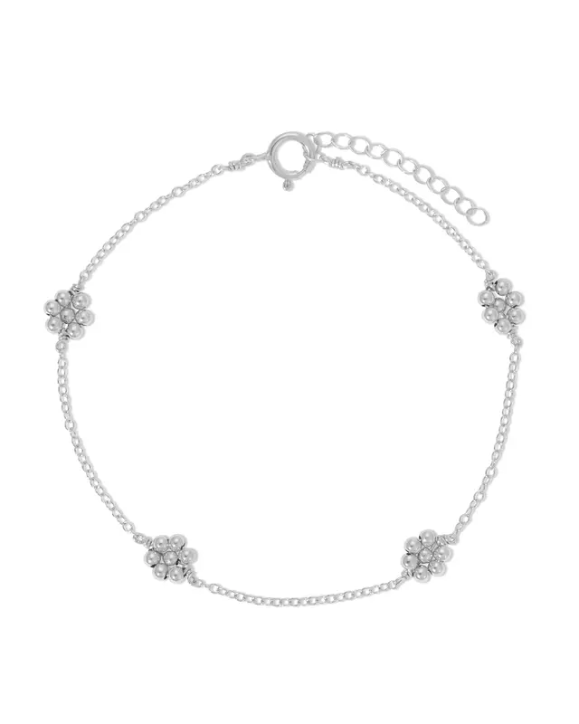 Davina Bracelet | Metal Color: Silver | Length: Adjustable 6 - 7 inches