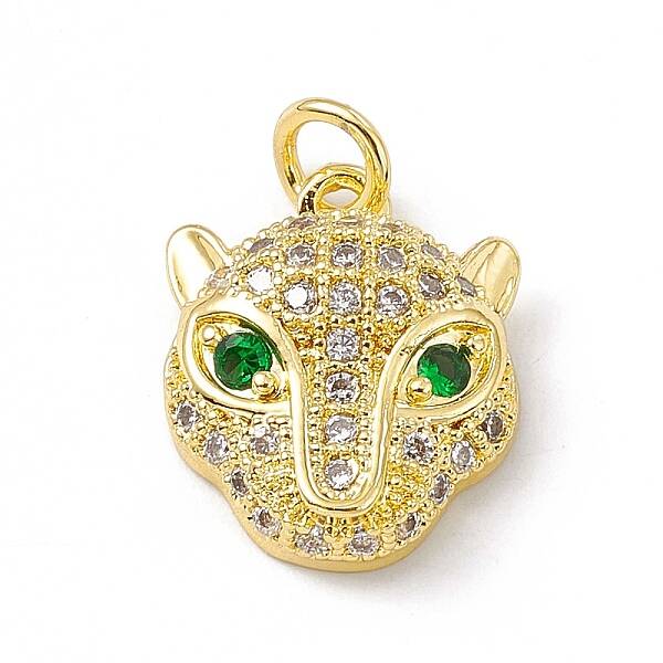 Brass Micro Pave Cubic Zirconia Pendants