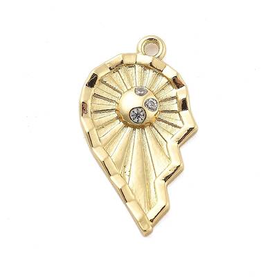 Brass Micro Pave Cubic Zirconia Pendants