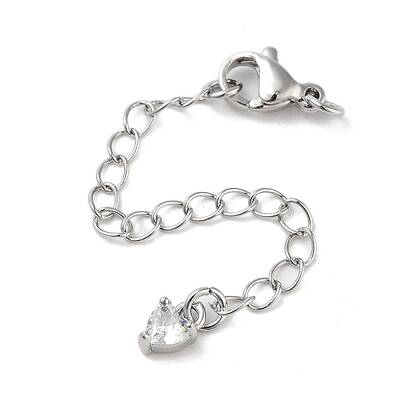 Brass with Cubic Zirconia Chain Extender