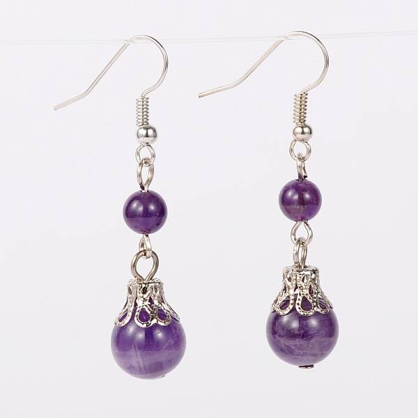 Natural Gemstone Dangle Earrings