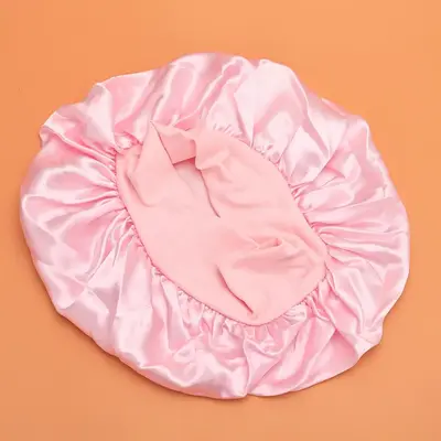 Trendy Reusable Solid Color Silk Bonnet for Sleeping, 1 Count Hair Products Hair Bonnets for Curly Hair and Sleeping for Wome...