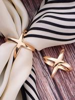 X Shaped Scarf Clip, Fashionable Cross Design Scarf Holder, Casual and Versatile Scarf Accessories for Women & Men, Trendy Al...