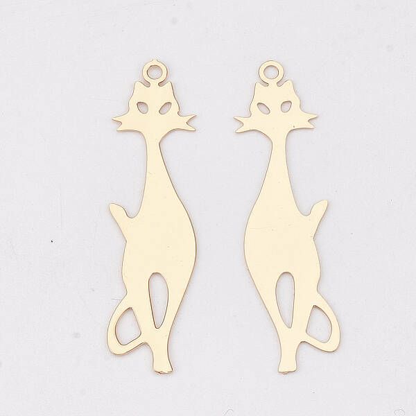 Brass Kitten Pendants