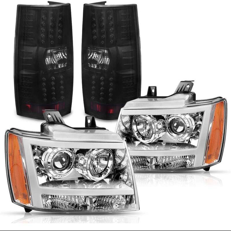 YITAMOTOR® 2007-2014 Chevy Suburban/Tahoe Headlight Assembly and Tail Lights Combo Set
