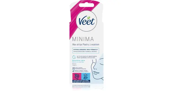 Veet Minima Hypoallergenic Wax Strips for Face 20pcs