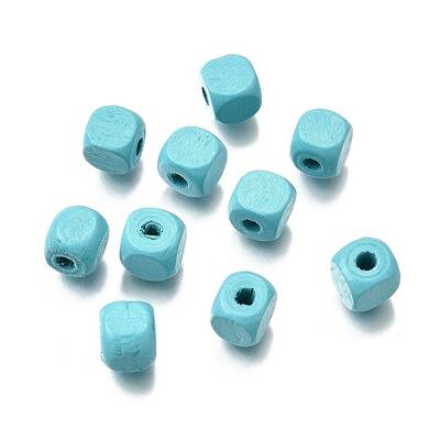 Spray Painted Wooden Beads