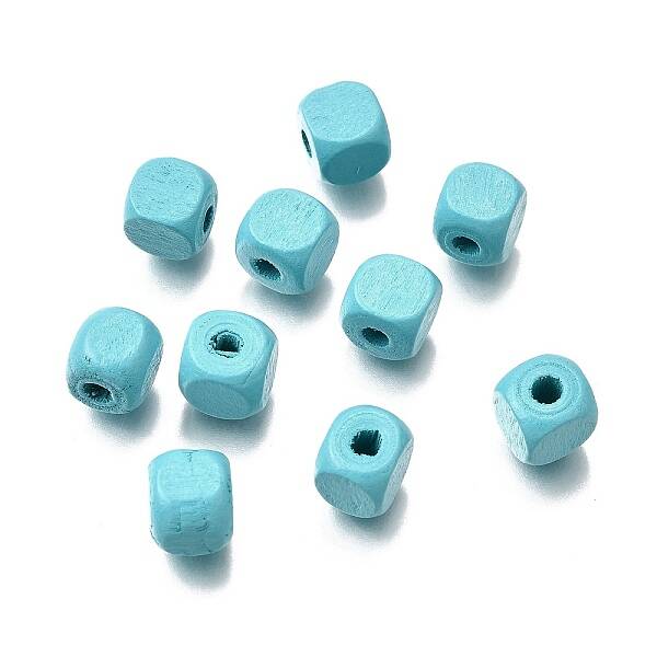 Spray Painted Wooden Beads