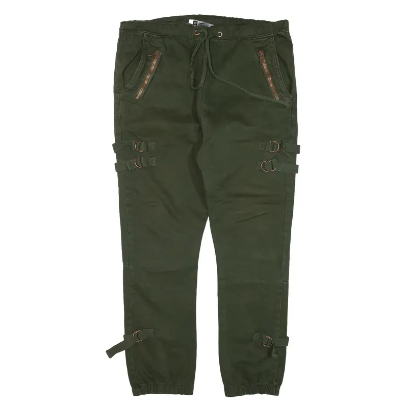 DEF CLOTHING Trousers Green Slim Straight Womens W35 L26