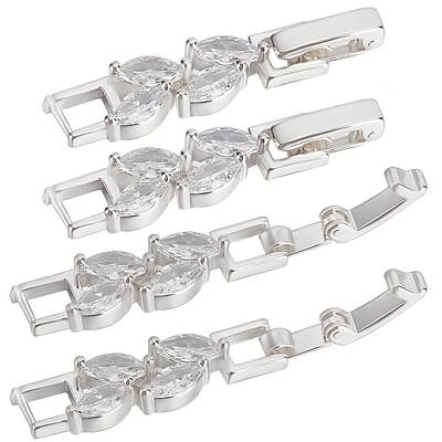 6Pcs Brass Fold Over Clasps