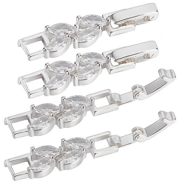 6Pcs Brass Fold Over Clasps