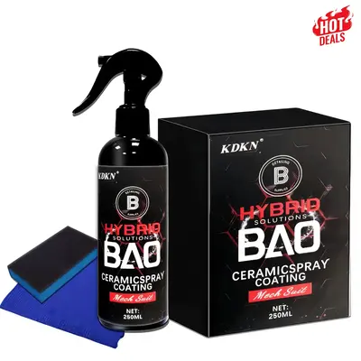 Ceramic Coating Top Coat for Cars -Waterless Wash & Wax Hydrophobic Polish Car Coating Cleaning Spray & Quick Coat Car Wax Po...