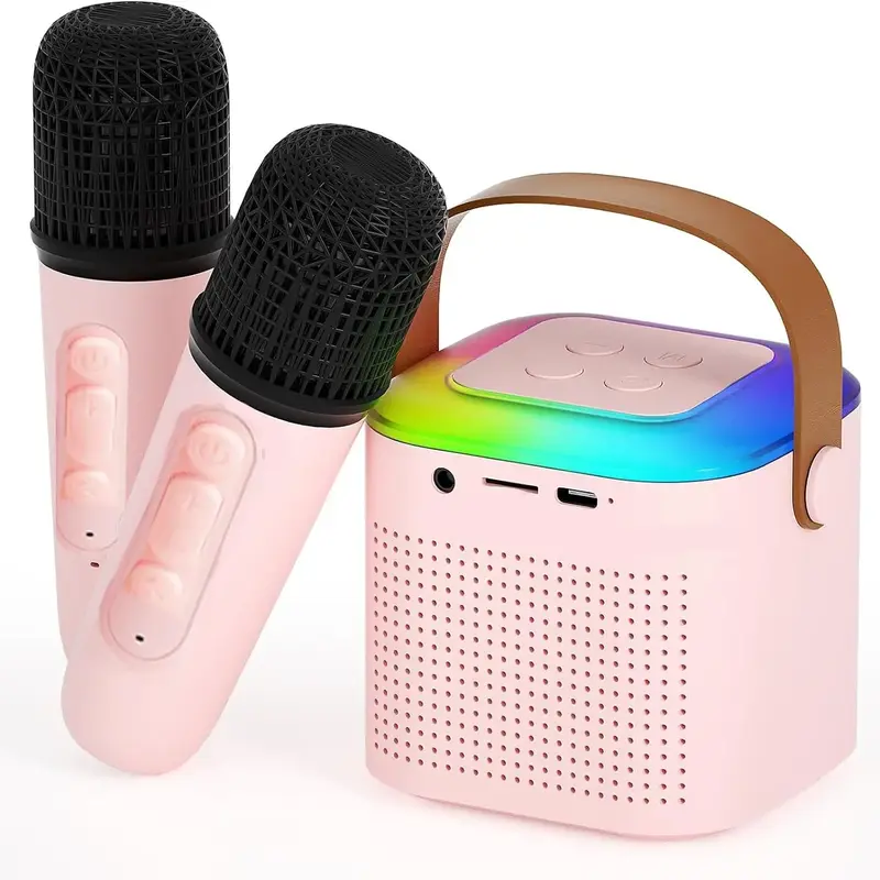 Karaoke Machine, 1 Set Wireless Microphone & Speaker, Bluetooth-compatible Speaker Karaoke Machine for Teenager & Adults, Bir...