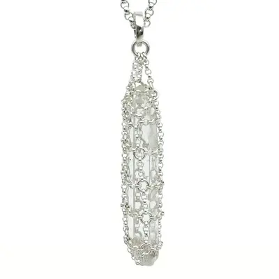 Caged Quartz Spike Pendant | Size: 16