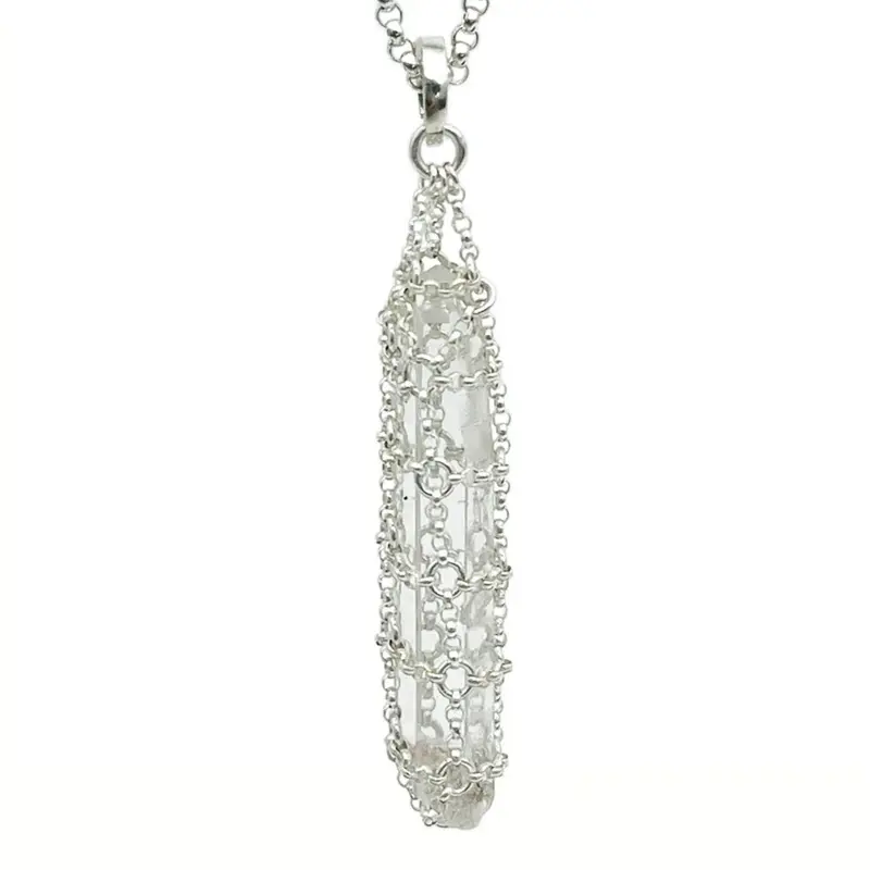 Caged Quartz Spike Pendant | Size: 16