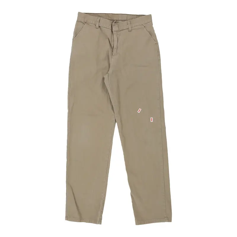 Dickies Trousers - 28W UK 8 Beige Polyester Blend
