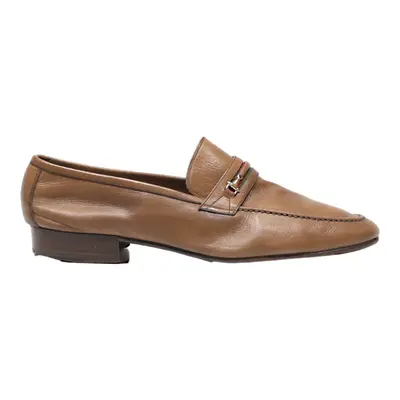 F.LLI PELUSO Loafer Shoes Brown Leather Mens UK 10.5