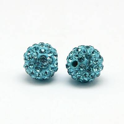 Polymer Clay Rhinestone Beads