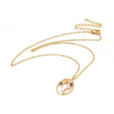 Colorful Cubic Zirconia Constellation Pendant Necklace