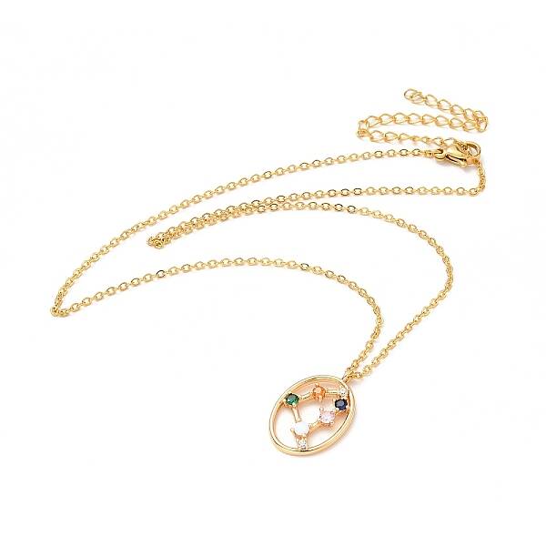 Colorful Cubic Zirconia Constellation Pendant Necklace