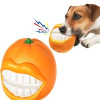 Mogorila Indestructible Dog Chew Toy - Squeaky Orange Shape for Aggressive Chewers - Small, Medium & Large Breed pet toy supr...