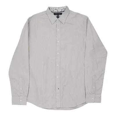 Tommy Hilfiger Striped Shirt - Large Grey Cotton