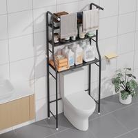 UDEAR 3 Shelf Modern Bathroom Corner Stand Storage Organizer with Over The Toilet Rack, Hangable Rod, and Bathroom