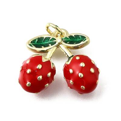 Brass with Enamel Charms