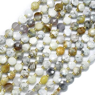 Natural White African Opal Beads Strands